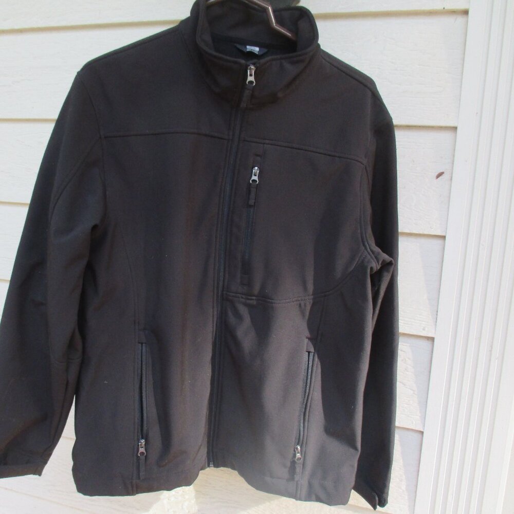 32 Degrees Heat Jacket Mens Medium Gray Full Zip Lightweight Pockets Windbreaker